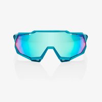 100% Brille Speedtrap, blau Topas Sagan LTD mit Glas: chrom rot