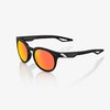 100 Brille Campo, matt schwarz mit Glas Hiper Red